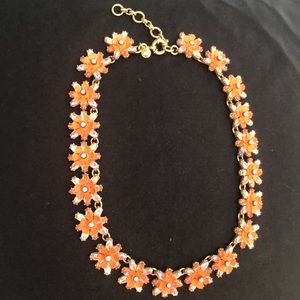 J. Crew Crystal Flower Necklace